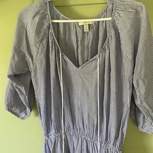 Summer cotton dress j.crew blue and white xs large fit